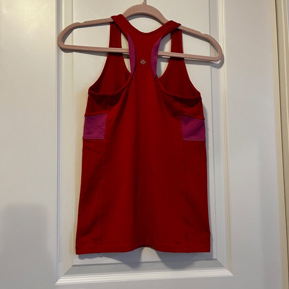 Lululemon Racer Tank Top Red/Pink - Picture 2 of 3